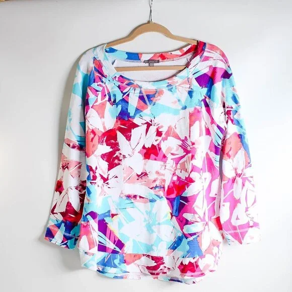 T by Talbots Cozy Crush Sweatshirt P2P 22"  Size X - Picture 2 of 8